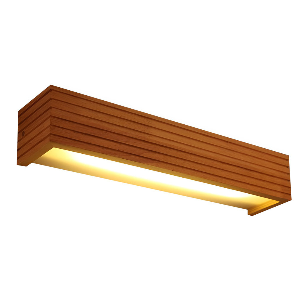 NordicLux Rectangular Waterproof Wall Lamp | Wall Lamp | Led | Warm White | wood | Elegant Wall Illumination