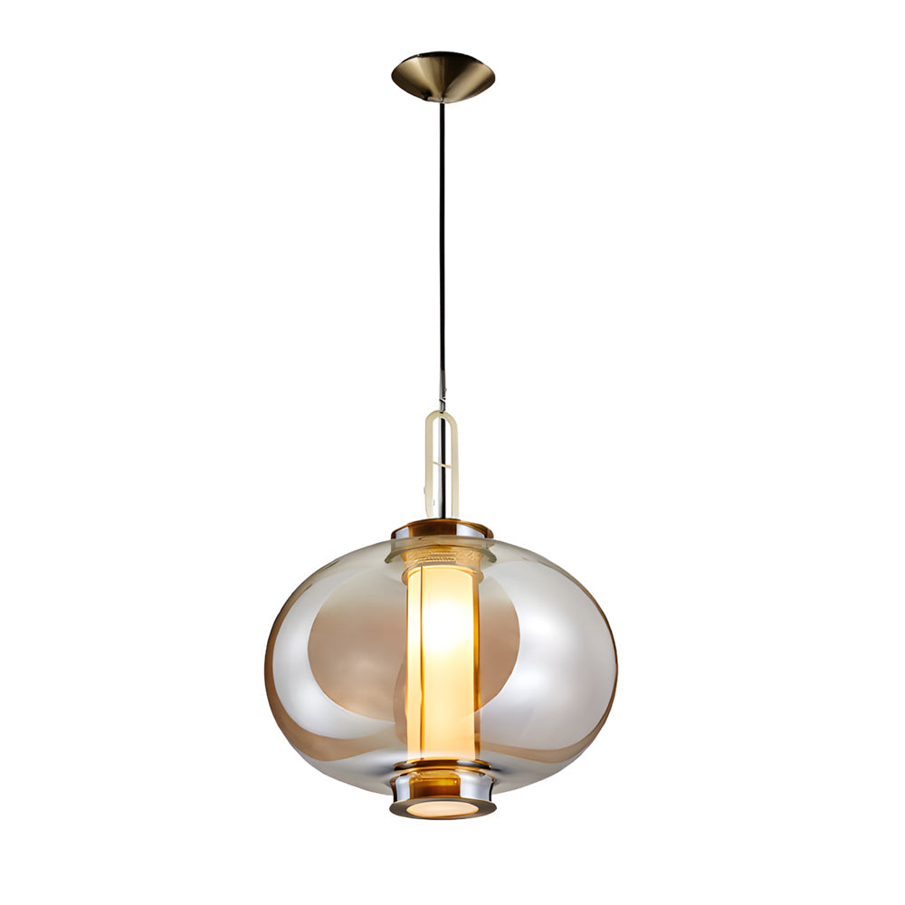 Amber Glass Hanging Lamp | Lighting | Warm White | glass | 110V | Premium Lighting Solution