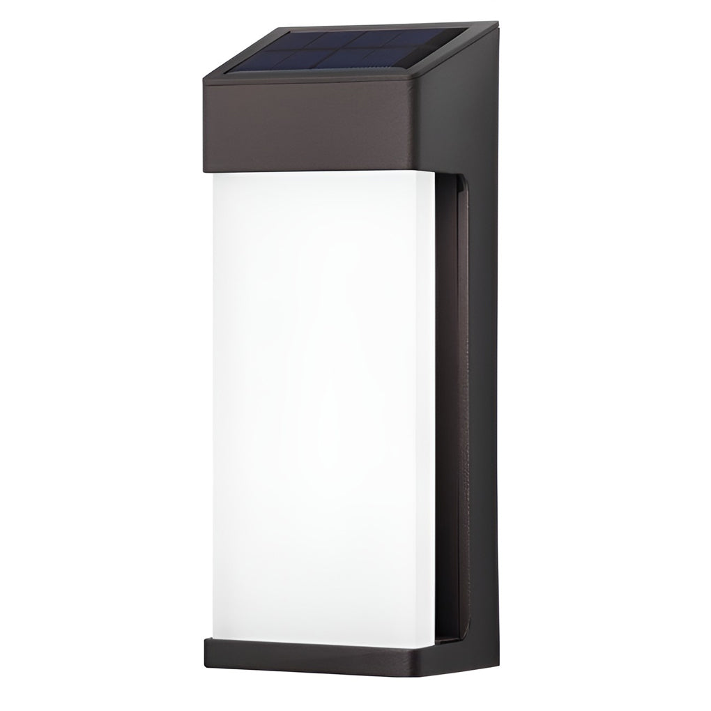 Rectangular Solar Waterproof Wall Lamps | Wall Lamp | Led | Warm White | aluminum/glass/plastic | 2V | Elegant Wall Illumination