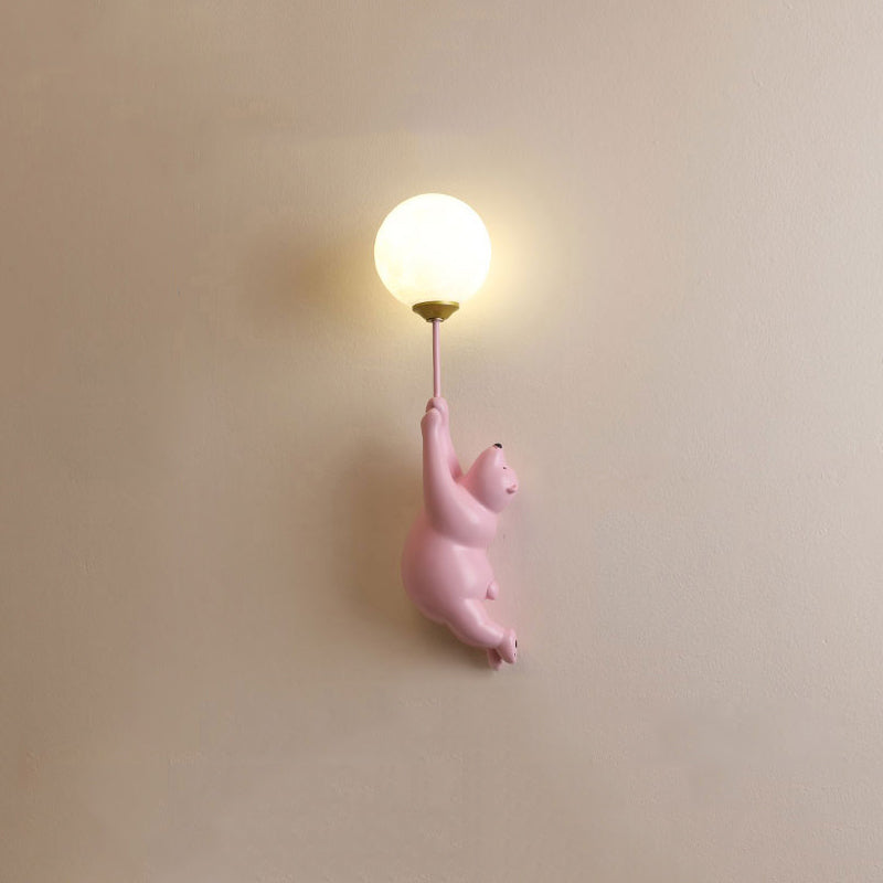 Teddy Wall Lamp White/Blue/Pink | Wall Lamp | Led | Elegant Wall Illumination