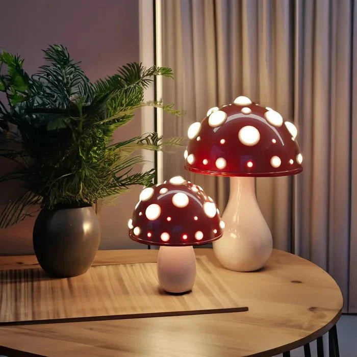GlowNook™ Mushroom Table Lamp Unique | Table Lamp | LED | plastic/metal | Sleek Table Accent
