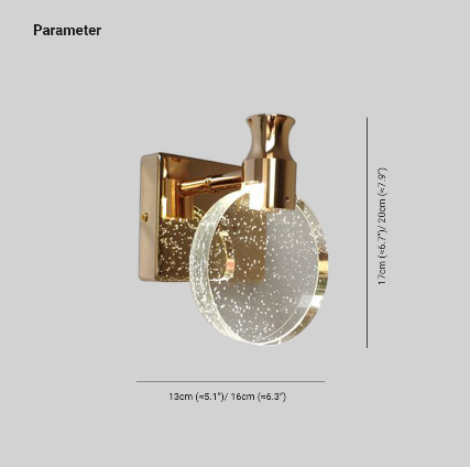 Kristy Modern Wall Lamp Gold | Wall Lamp | Led | metal | 110V - 240V | Elegant Wall Illumination