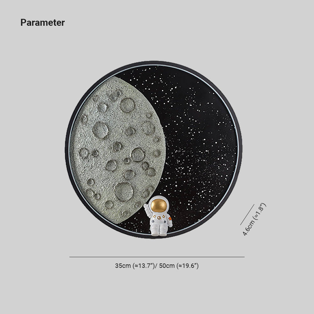 Elif Modern Astronaut Moon Wall | Wall Lamp | Led | metal | 10W | 110V - 240V | Elegant Wall Illumination
