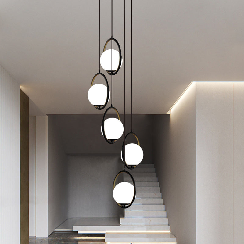 Multi Light Chandelier Modern Black | Ceiling Light | LED | glass/metal | Modern Ceiling Lighting