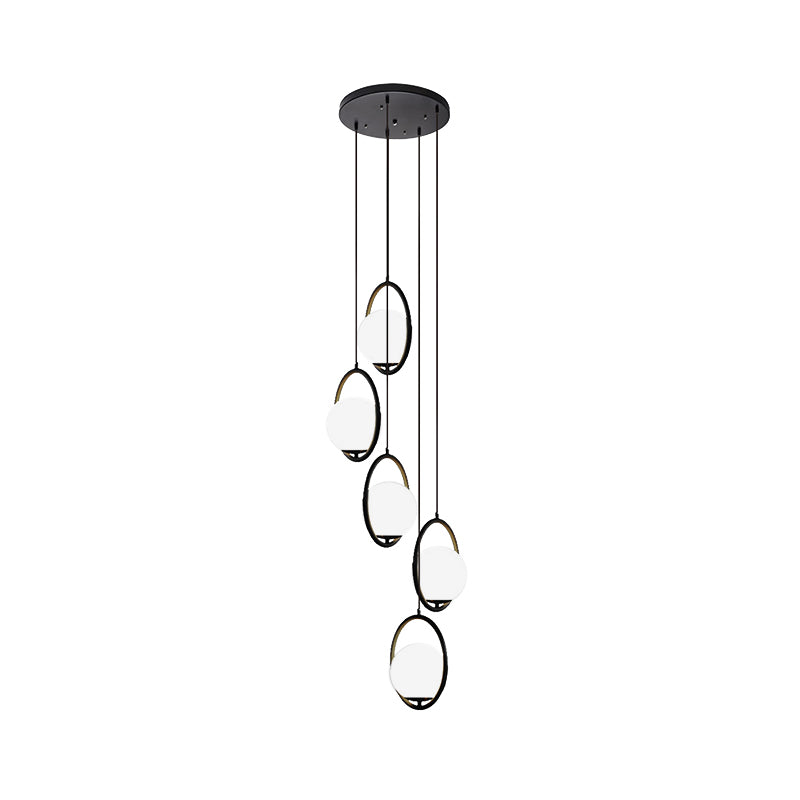 Multi Light Chandelier Modern Black | Ceiling Light | LED | glass/metal | Modern Ceiling Lighting