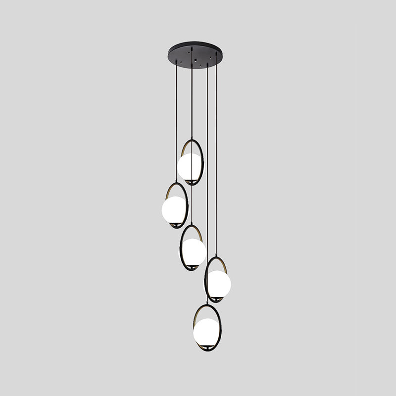 Multi Light Chandelier Modern Black | Ceiling Light | LED | glass/metal | Modern Ceiling Lighting