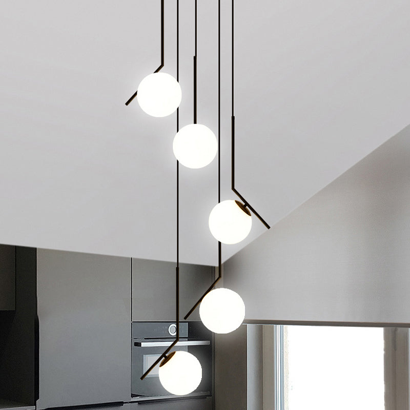 Multi Light Chandelier Modern Black | Ceiling Light | LED | glass/metal | Modern Ceiling Lighting
