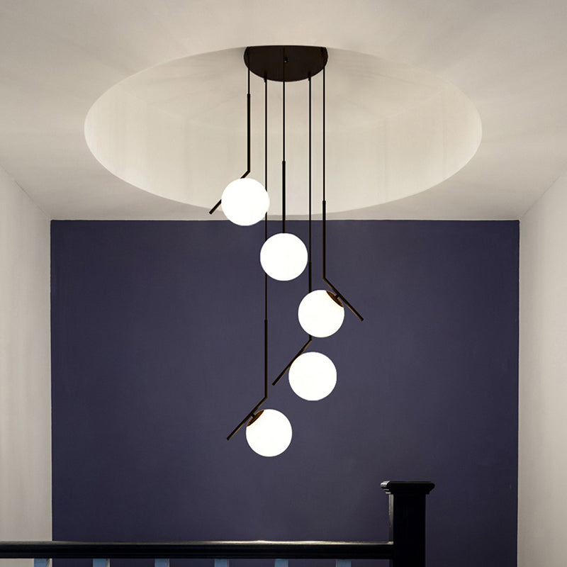 Multi Light Chandelier Modern Black | Ceiling Light | LED | glass/metal | Modern Ceiling Lighting