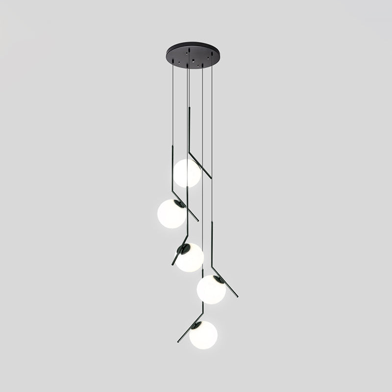 Multi Light Chandelier Modern Black | Ceiling Light | LED | glass/metal | Modern Ceiling Lighting
