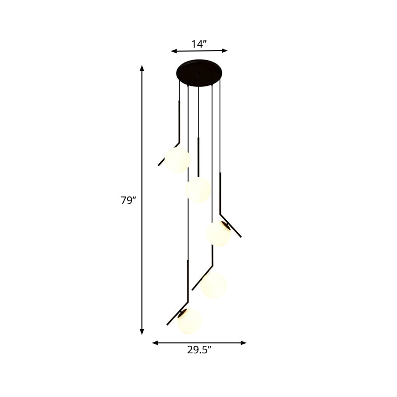 Multi Light Chandelier Modern Black | Ceiling Light | LED | glass/metal | Modern Ceiling Lighting