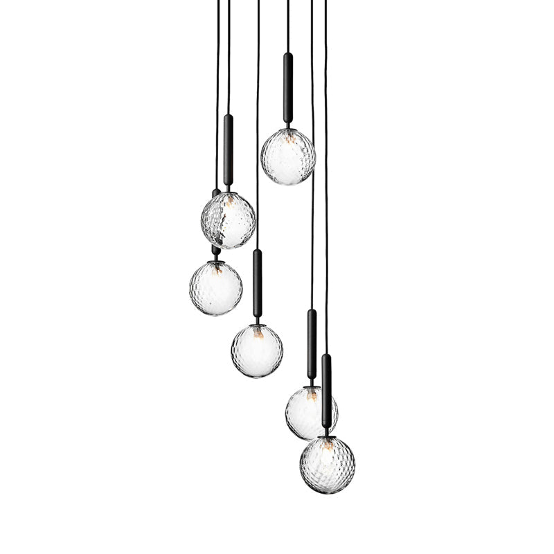 Multi Light Chandelier Modern Black | Ceiling Light | LED | glass/metal | Modern Ceiling Lighting