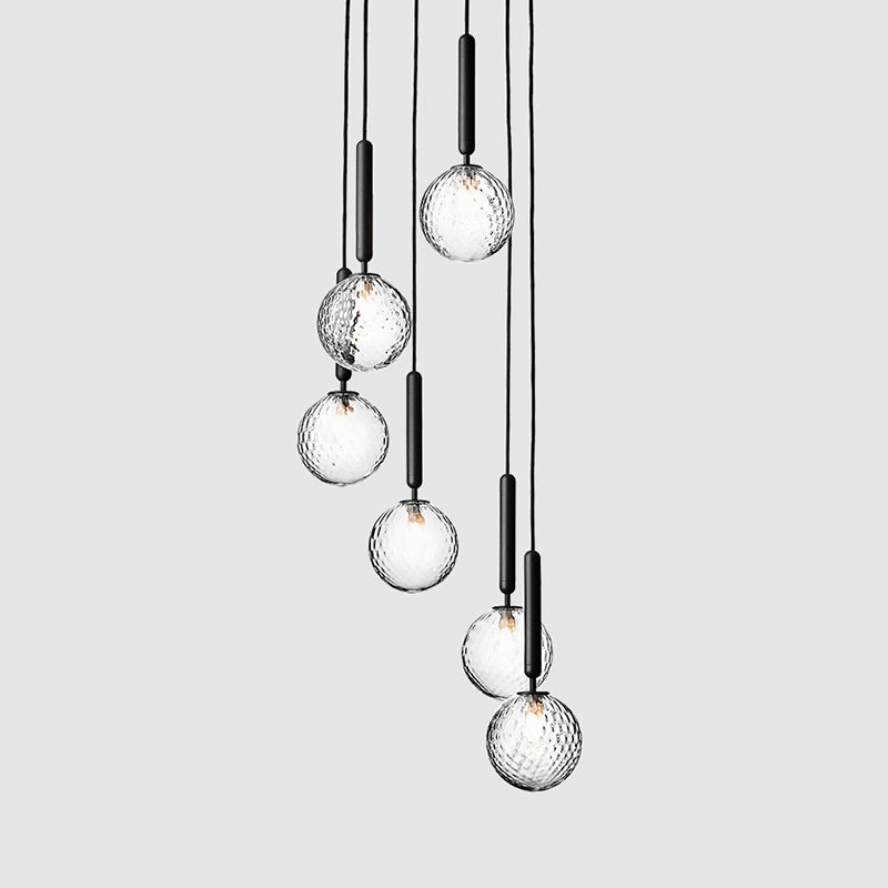 Multi Light Chandelier Modern Black | Ceiling Light | LED | glass/metal | Modern Ceiling Lighting
