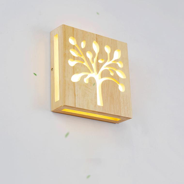 NatureShine Modern wall lamp made | Wall Lamp | Led | Wood | Elegant Wall Illumination