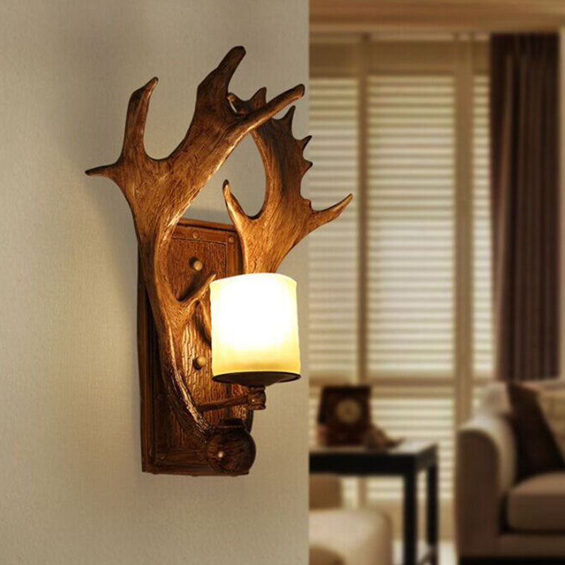 RusticAntler Rustic Wall Lamp | Wall Lamp | glass | 110V - 120V - 20V - 220V - 240V | Elegant Wall Illumination