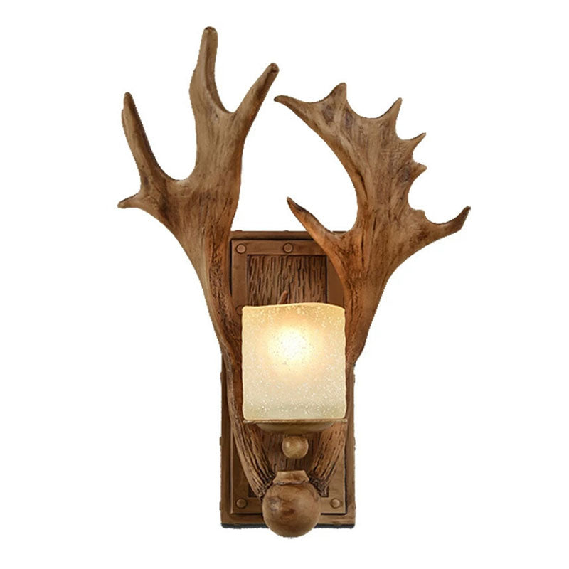 RusticAntler Rustic Wall Lamp | Wall Lamp | glass | 110V - 120V - 20V - 220V - 240V | Elegant Wall Illumination