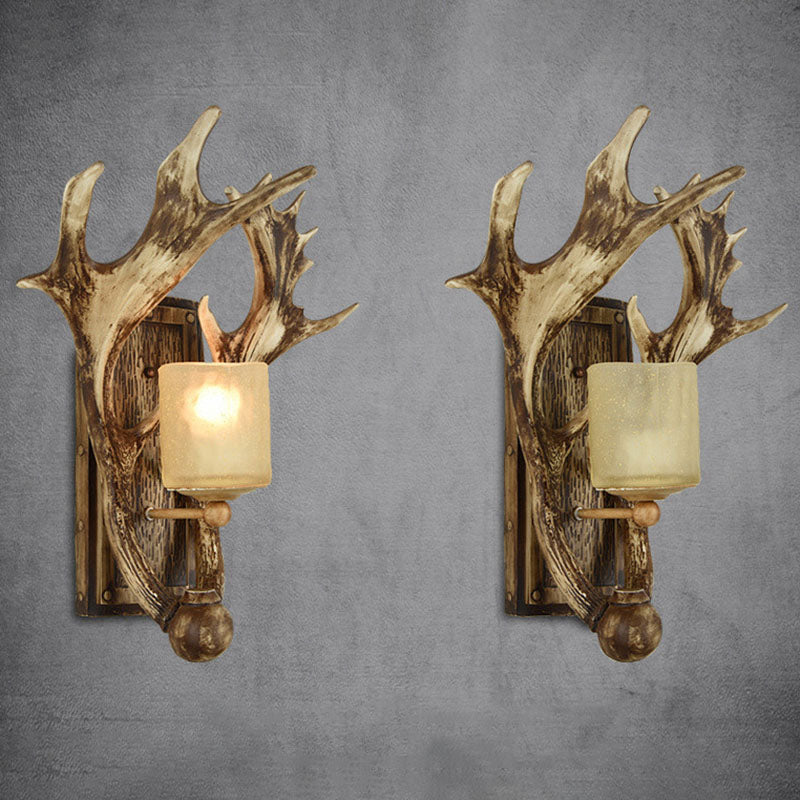 RusticAntler Rustic Wall Lamp | Wall Lamp | glass | 110V - 120V - 20V - 220V - 240V | Elegant Wall Illumination
