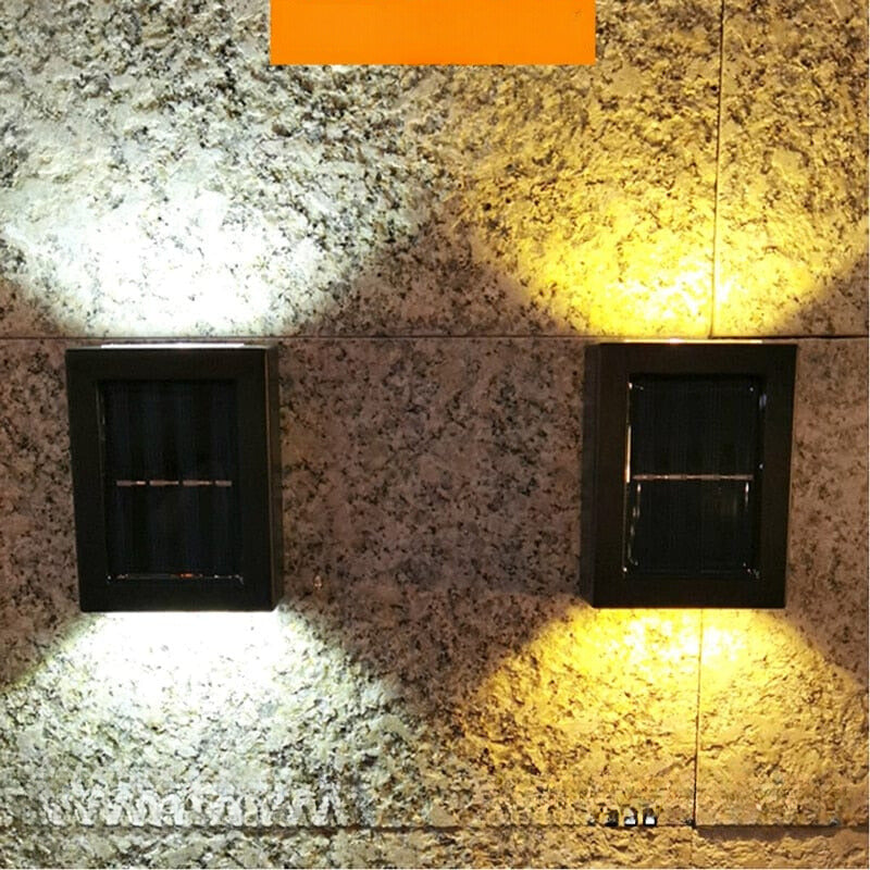 EcoShine Solar Powered Terrace Wall | Wall Lamp | Led | plastic | Elegant Wall Illumination