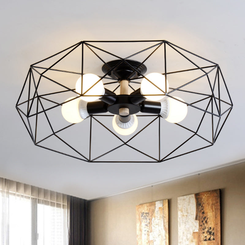 GeoLight Geometric Semi-Flush Ceiling Lamp | Lighting | LED | metal | 110V-120V | Premium Lighting Solution