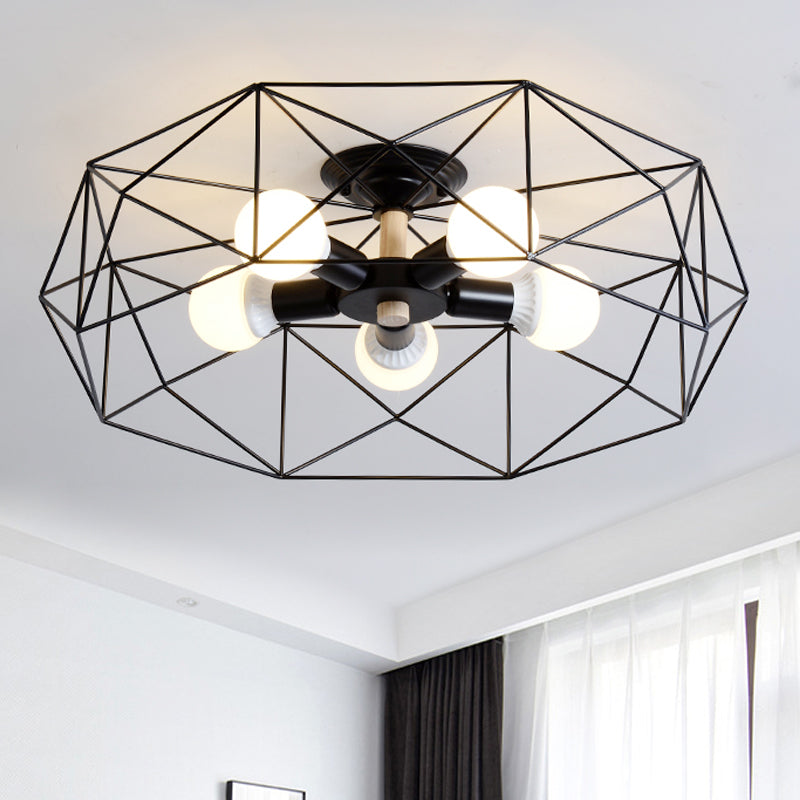 GeoLight Geometric Semi-Flush Ceiling Lamp | Lighting | LED | metal | 110V-120V | Premium Lighting Solution