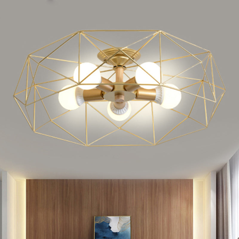 GeoLight Geometric Semi-Flush Ceiling Lamp | Lighting | LED | metal | 110V-120V | Premium Lighting Solution