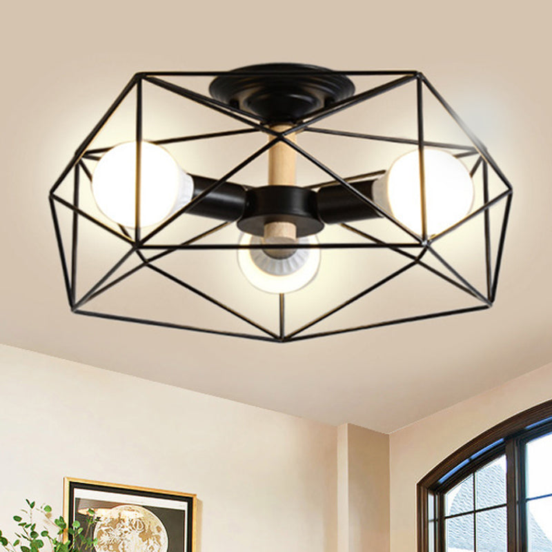 GeoLight Geometric Semi-Flush Ceiling Lamp | Lighting | LED | metal | 110V-120V | Premium Lighting Solution