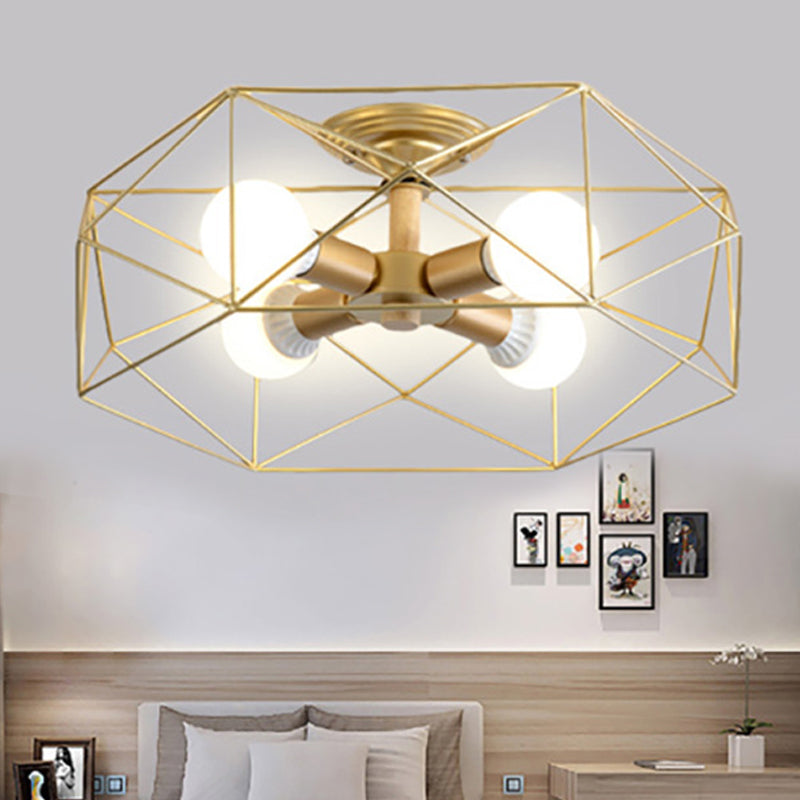 GeoLight Geometric Semi-Flush Ceiling Lamp | Lighting | LED | metal | 110V-120V | Premium Lighting Solution