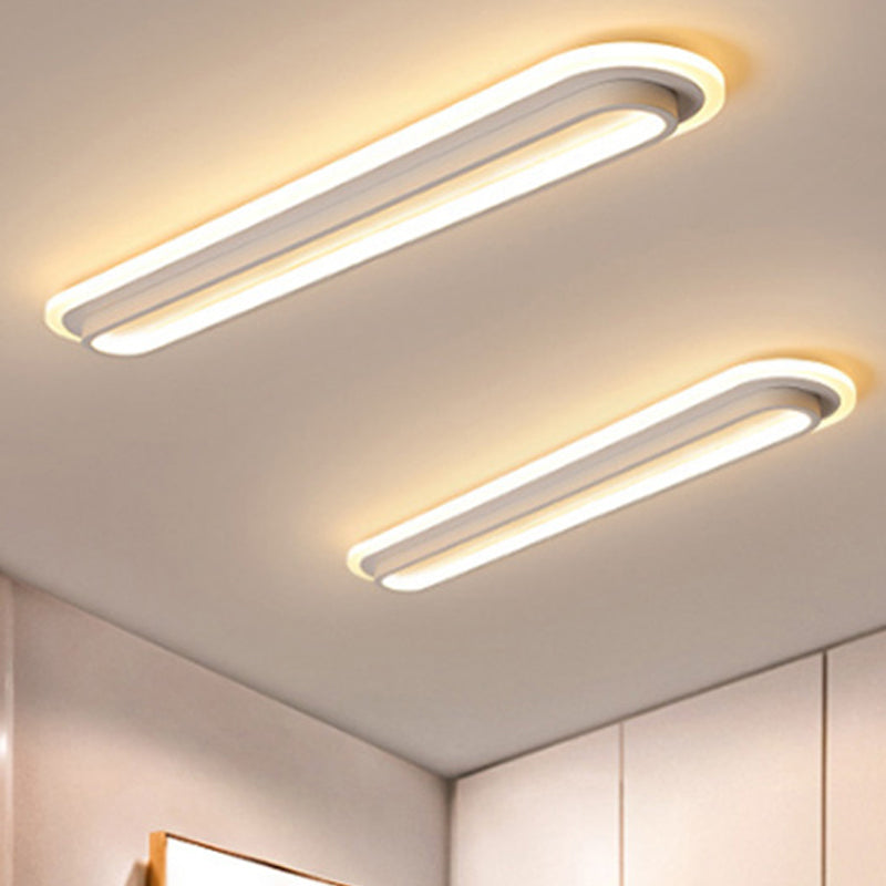 Oval Ceiling Lamp Black/White | Lighting | LED | acrylic/metal | Premium Lighting Solution