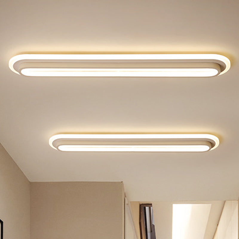 Oval Ceiling Lamp Black/White | Lighting | LED | acrylic/metal | Premium Lighting Solution