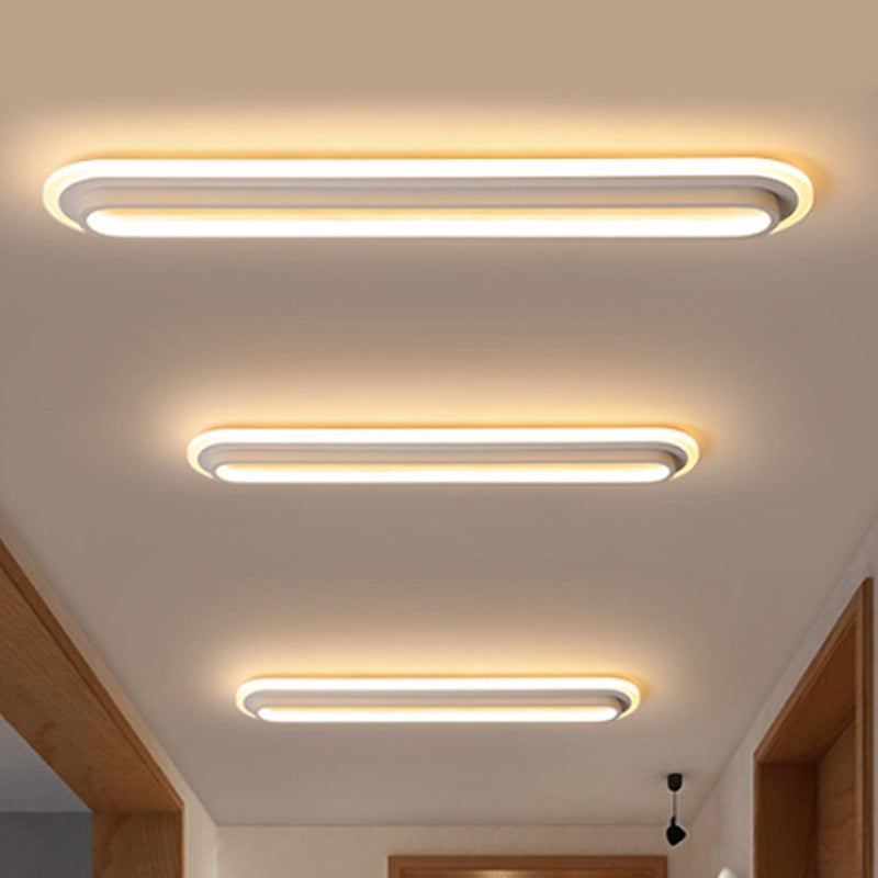 Oval Ceiling Lamp Black/White | Lighting | LED | acrylic/metal | Premium Lighting Solution