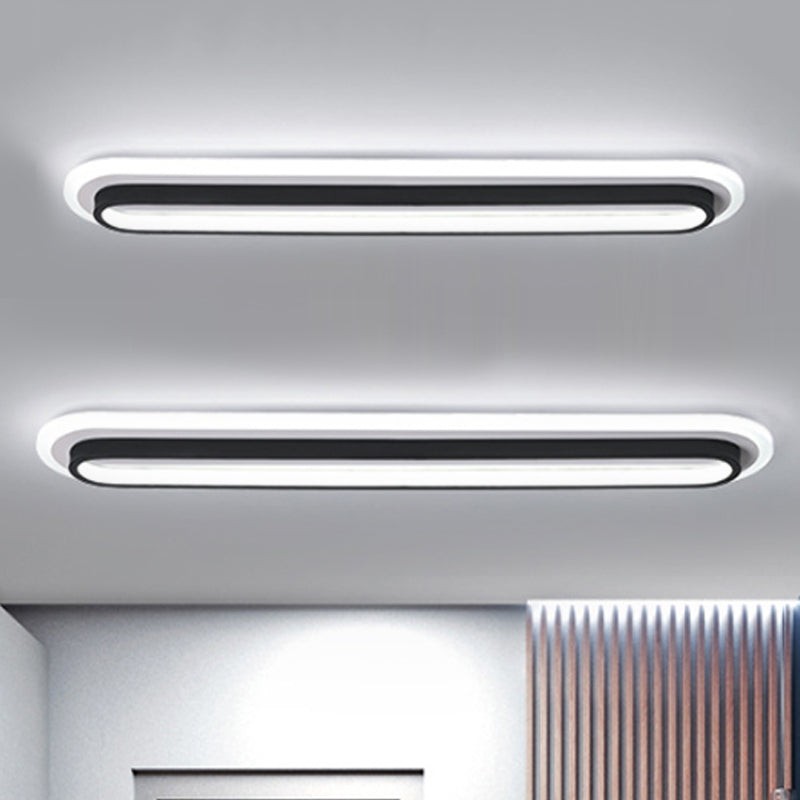 Oval Ceiling Lamp Black/White | Lighting | LED | acrylic/metal | Premium Lighting Solution