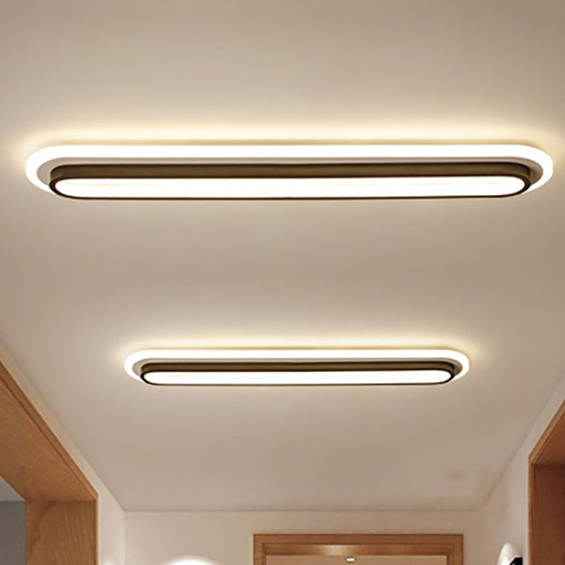 Oval Ceiling Lamp Black/White | Lighting | LED | acrylic/metal | Premium Lighting Solution