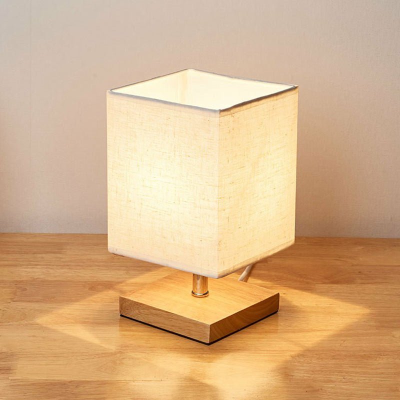 EcoLume™ Minimalist Table Lamp Wood | Table Lamp | LED | Wood/Linen | 220V/240V | Sleek Table Accent