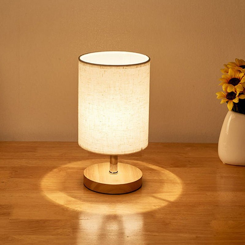 EcoLume™ Minimalist Table Lamp Wood | Table Lamp | LED | Wood/Linen | 220V/240V | Sleek Table Accent