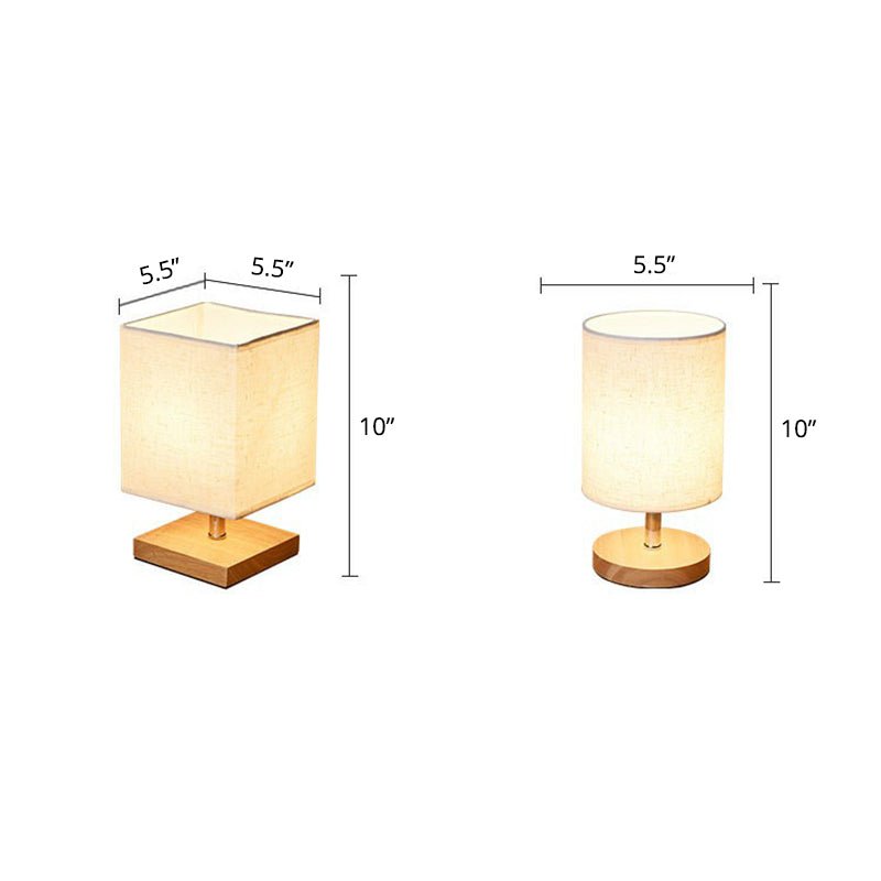 EcoLume™ Minimalist Table Lamp Wood | Table Lamp | LED | Wood/Linen | 220V/240V | Sleek Table Accent
