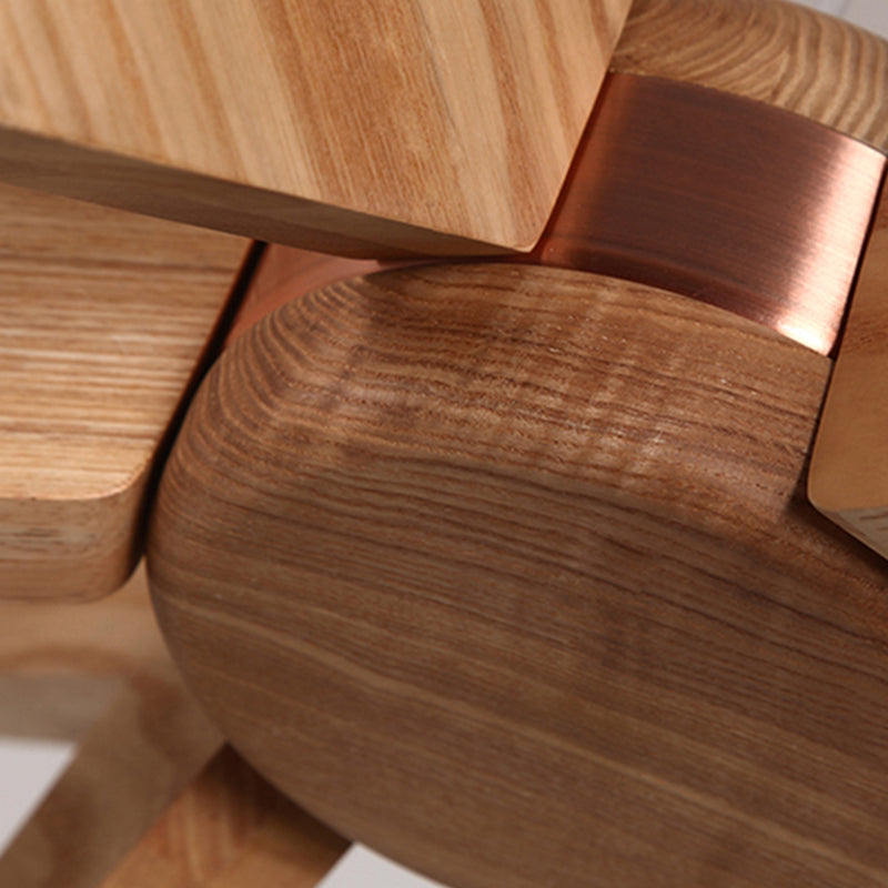 Starlite Contemporary Sputnik Wooden Chandelier | Ceiling Light | LED | wood | 39 watts | 110V-120V | Modern Ceiling Lighting