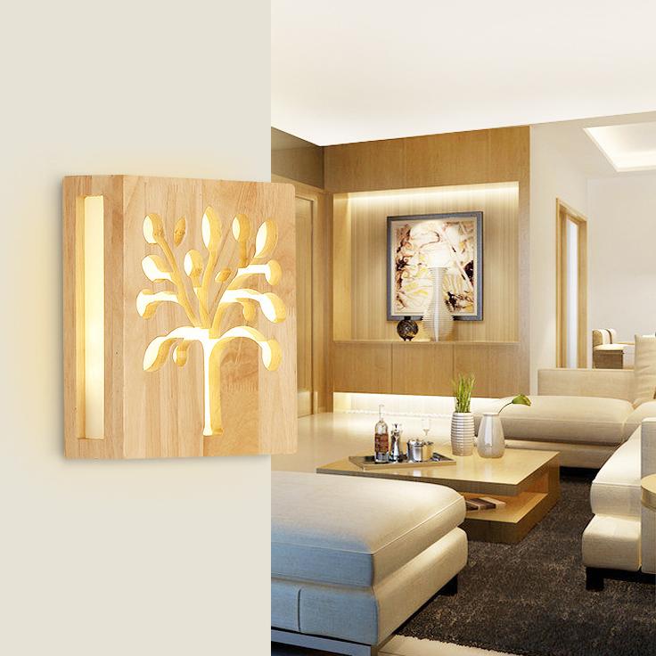 NatureShine Modern wall lamp made | Wall Lamp | Led | Wood | Elegant Wall Illumination