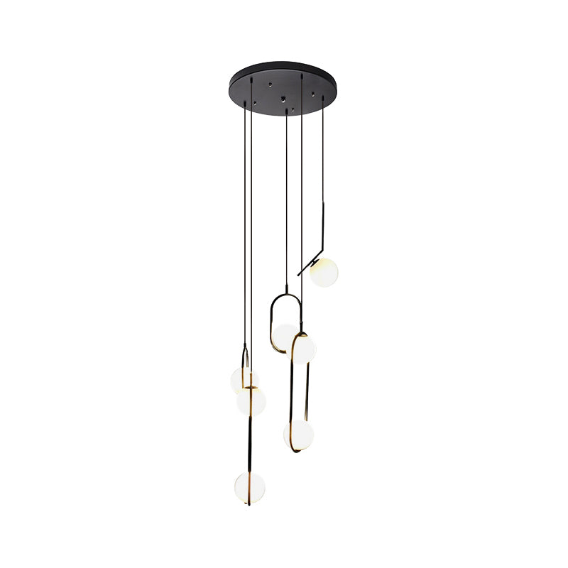 Multi Light Chandelier Modern Black | Ceiling Light | LED | glass/metal | Modern Ceiling Lighting