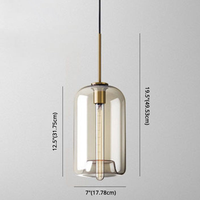 Hanging Lamp Cognac Glass Modern | Lighting | LED | glass | 110V-120V | Premium Lighting Solution