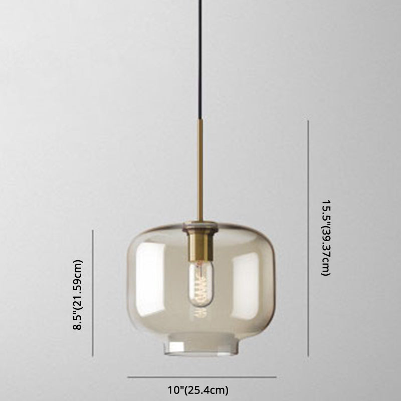 Hanging Lamp Cognac Glass Modern | Lighting | LED | glass | 110V-120V | Premium Lighting Solution