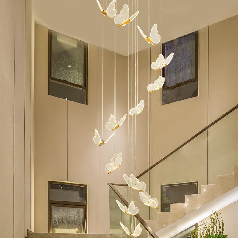 Shiny Spiral Hanging Lamp Gold | Lighting | LED | acrylic/metal | Premium Lighting Solution