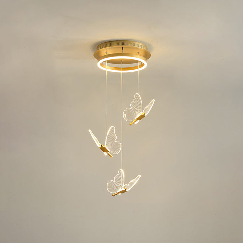 Shiny Spiral Hanging Lamp Gold | Lighting | LED | acrylic/metal | Premium Lighting Solution