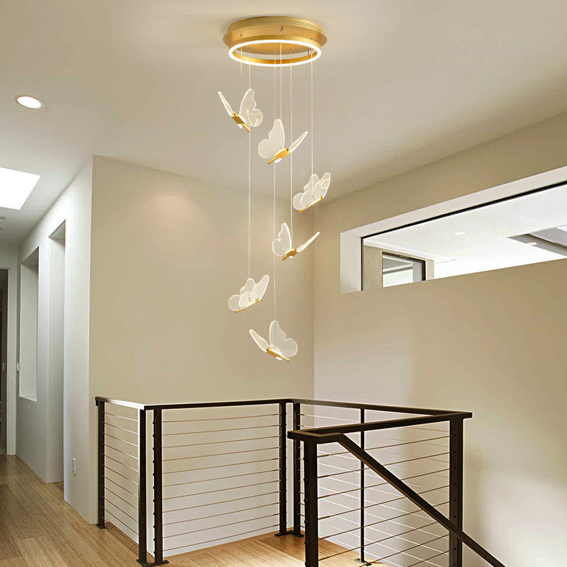 Shiny Spiral Hanging Lamp Gold | Lighting | LED | acrylic/metal | Premium Lighting Solution