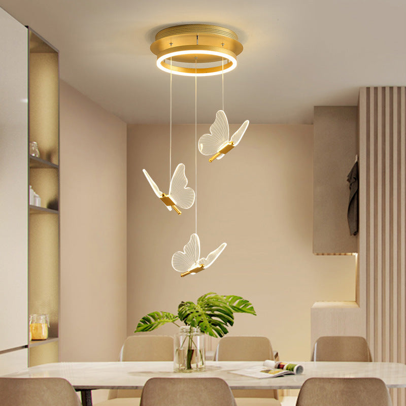 Shiny Spiral Hanging Lamp Gold | Lighting | LED | acrylic/metal | Premium Lighting Solution