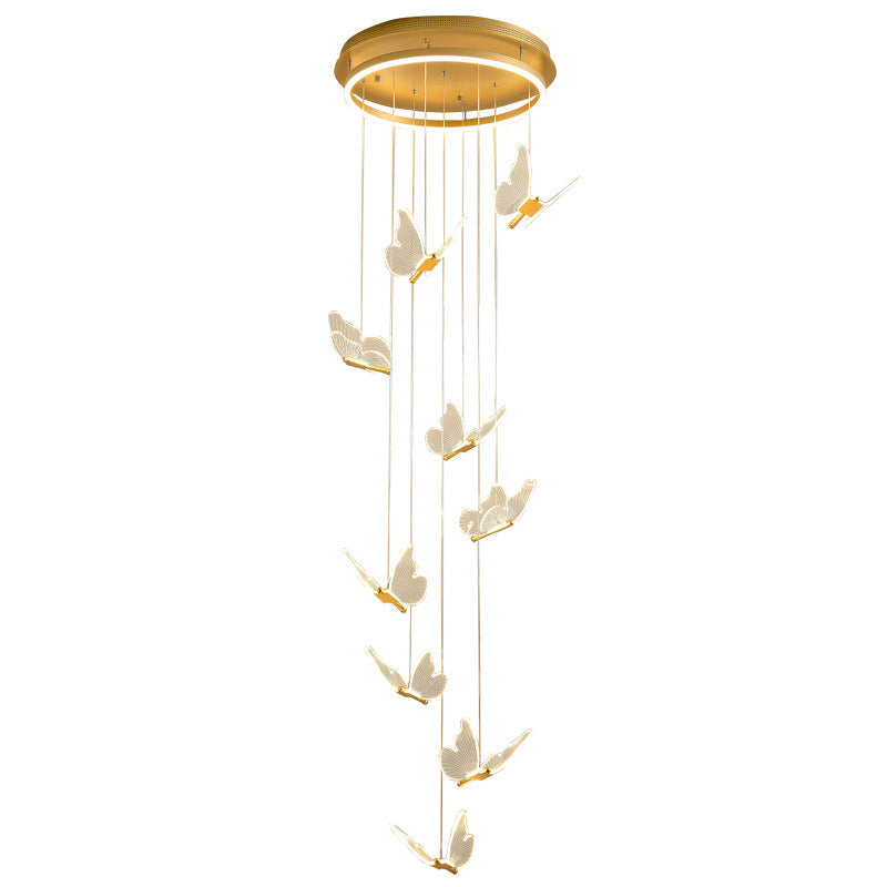 Shiny Spiral Hanging Lamp Gold | Lighting | LED | acrylic/metal | Premium Lighting Solution