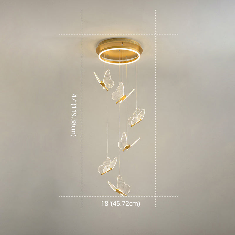 Shiny Spiral Hanging Lamp Gold | Lighting | LED | acrylic/metal | Premium Lighting Solution