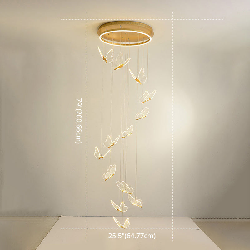 Shiny Spiral Hanging Lamp Gold | Lighting | LED | acrylic/metal | Premium Lighting Solution