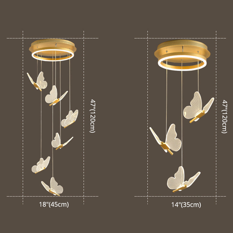 Shiny Spiral Hanging Lamp Gold | Lighting | LED | acrylic/metal | Premium Lighting Solution