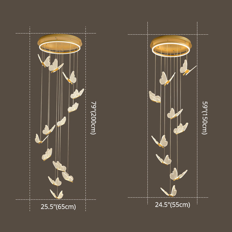 Shiny Spiral Hanging Lamp Gold | Lighting | LED | acrylic/metal | Premium Lighting Solution