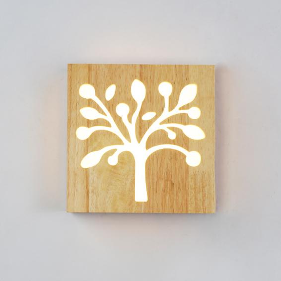 NatureShine Modern wall lamp made | Wall Lamp | Led | Wood | Elegant Wall Illumination