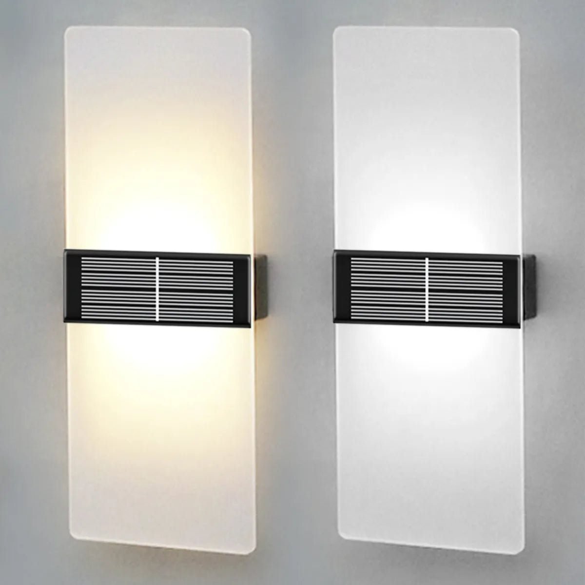 LuminaraSolar Solar-powered outdoor wall lamp | Wall Lamp | LED | warm white | acrylic | Elegant Wall Illumination